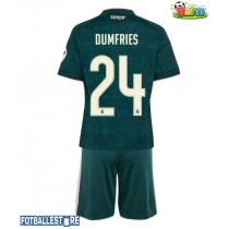 Real Madrid Denzel Dumfries #24 Bortedraktsett Barn 2026-27 Kortermet (+ Korte bukser)